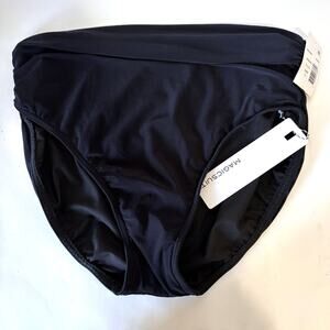 Magicsuit Black Bikini Bottom Size 14 Solid Swimwear NWT